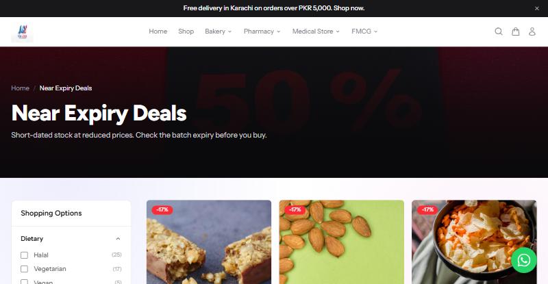 Near Expiry Deals collection page